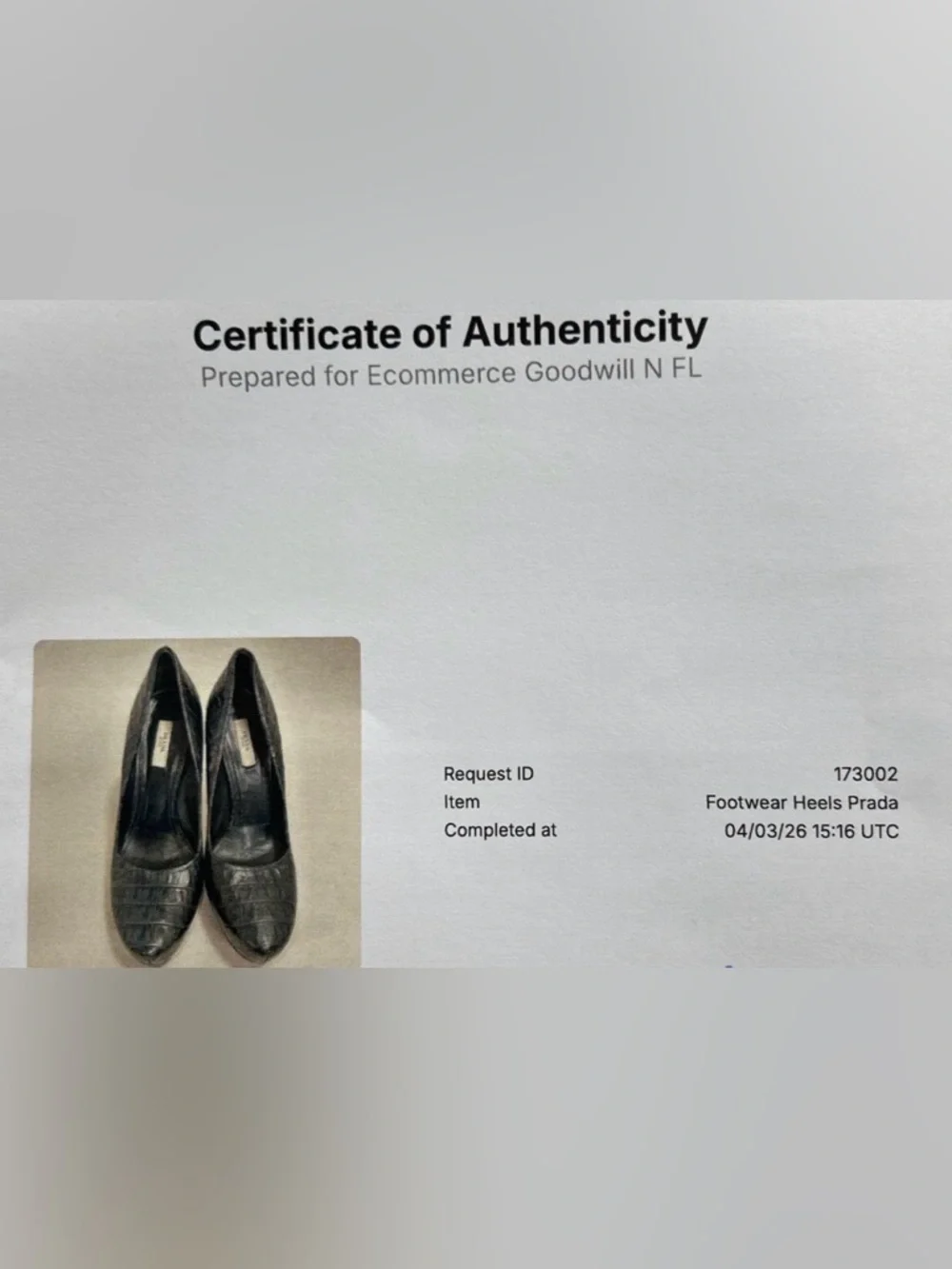 Prada, size 39 EU, 8.5 US, Black Croc-Embossed Stiletto Pumps - Picture 4 of 5